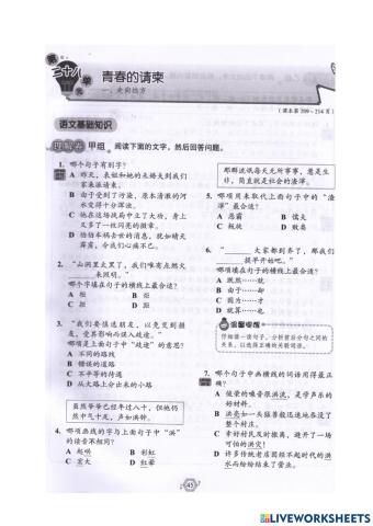 六年级华文 单元28