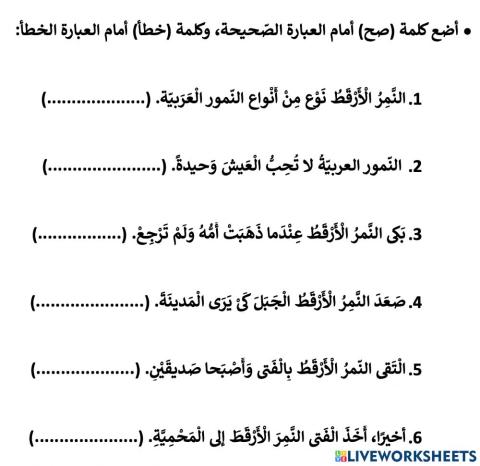 النّمر الأرقط- فهم واستيعاب