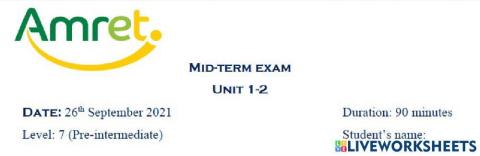 Mid-term Exam