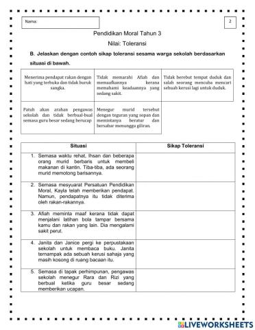 Unit 14: toleransi sesama warga sekolah