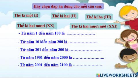 Bài mới về thế kỉ trang 25 Toán