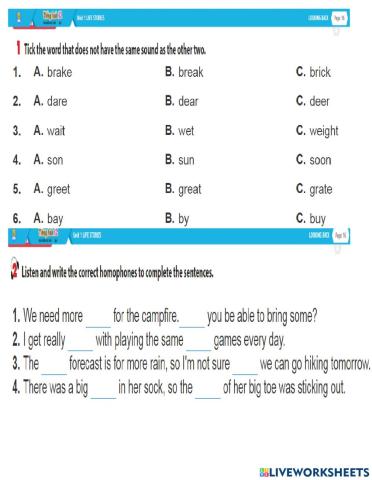 Unit 1. life stories. looking back. pronunciation