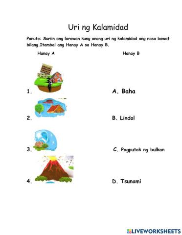 Worksheet Araling Panlipunan