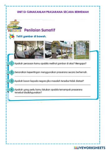 Unit 13: Gunakan Prasarana Secara Berhemah