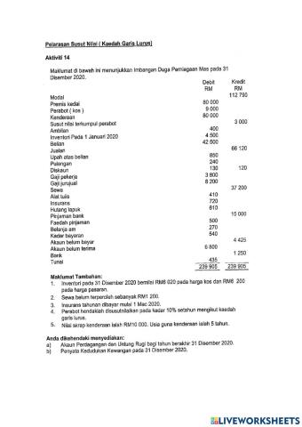 Pengiraan pelarasan susut nilai 1