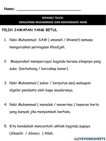 Nabi muhammad dan masyarakat arab