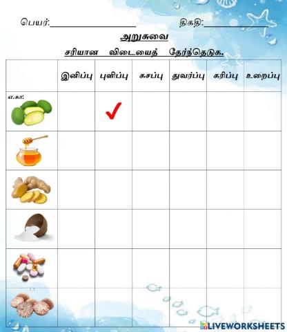 அறுசுவை activity 2