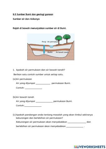 9.6 Sumber Bumi dan geologi gunaan