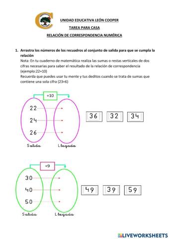 Relación de correspondencia