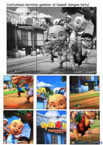 Puzzle poster upin ipin