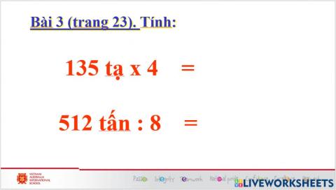 Tuần 4 - toán - thứ 4 - bài 3