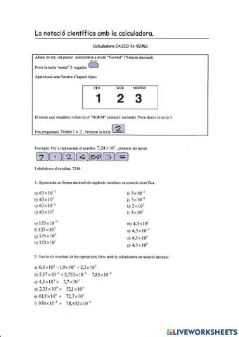 Posem la calculadora en mode normal