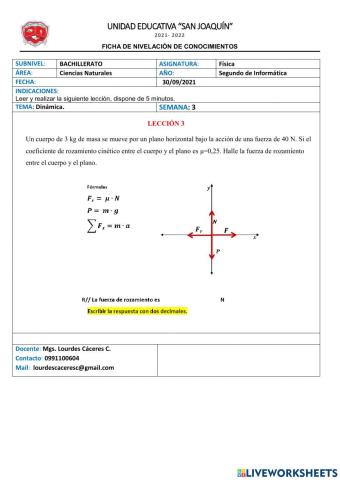 Lección de Física