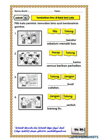 Tambahkan ilmu di Balai Seni Lukis BAJ:1 bm thn 2 MS.84