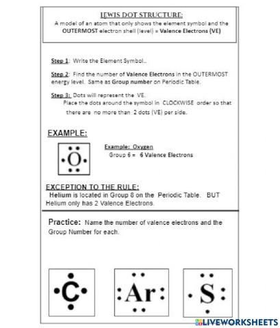 Lewis Dot Structure Notes