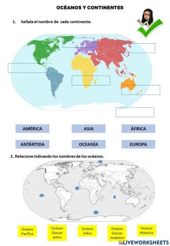 Continentes y océanos