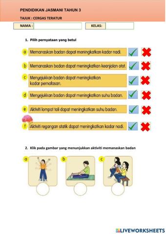 Pj tahun 3 - cergas teratur (memanas dan menyejukkan badan)