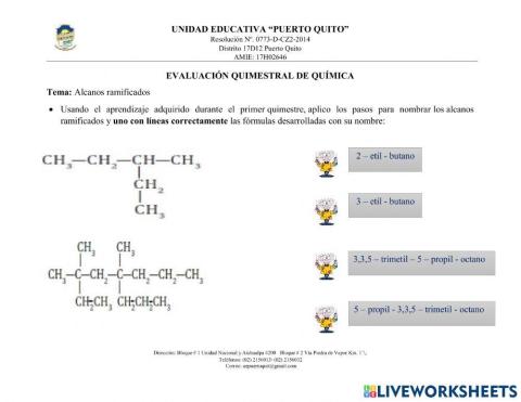 Alcanos ramificados