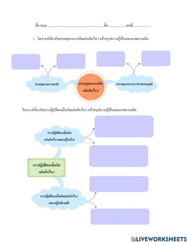 ใบงาน เรื่อง ภัยพิบัติ ม.1