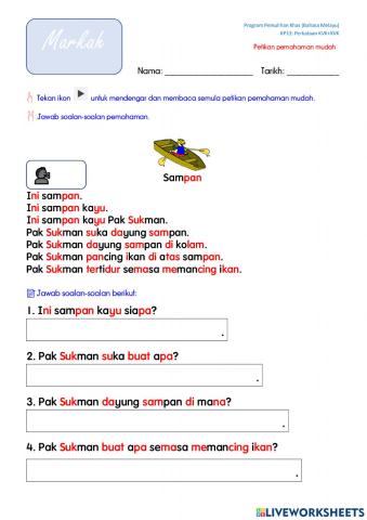 Perkataan KVK+KVK (Bacaan & Pemahaman)