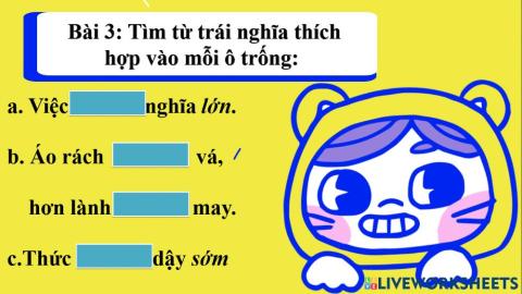 LT Từ trái nghĩa