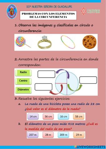 Problemas con los elementos de la Circunferencia