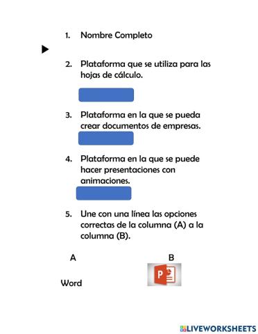 Cuestionario word power point excel