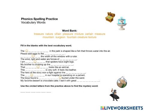 Phonics Spelling Practice