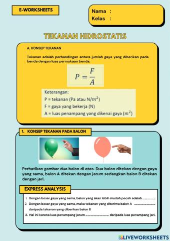 LKPD Praktikum Tekanan Hidrostatis