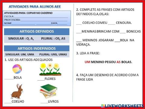 Atividades adaptadas