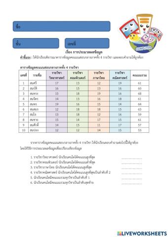 การประมวลผลข้อมูล