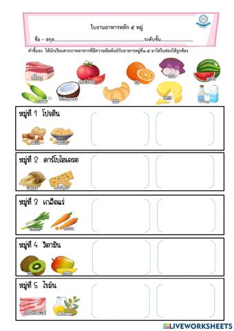 อาหารหลัก5หมู่