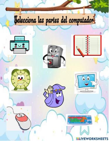 Evaluación partes del computador