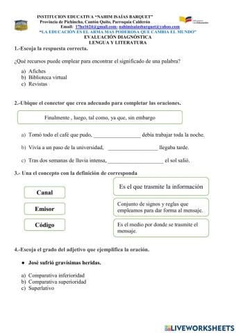 Evaluacion diagnostica