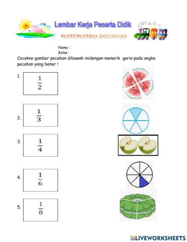 Lkpd mtk pecahan kelas 3