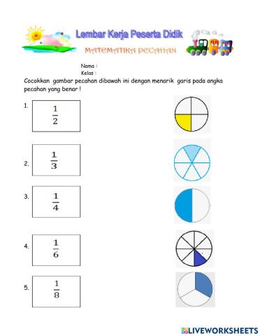 Lkpd mtk pecahan kelas 3