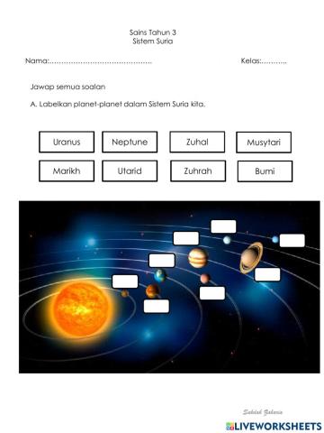 Sistem Suria Tahun 3