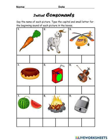 Initial Consonants