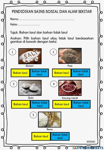 Bahan larut dan bahan tidak larut