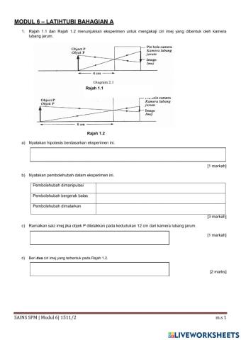 Latihtubi Bahagian A Sains SPM