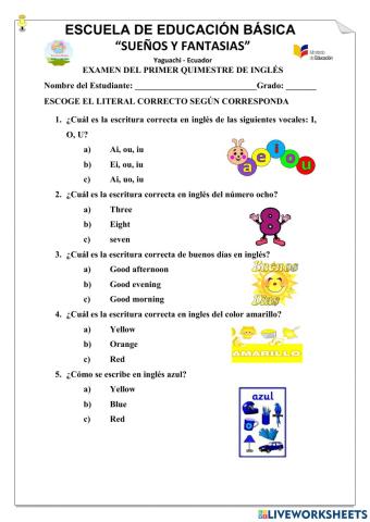 Examen de segundo