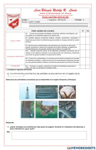 Evaluacion sociales 5 primera parte