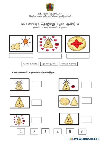 உணவு வடிவமைப்பு உருவரை (ஆண்டு 4)