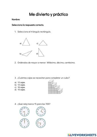 5° Me divierto y práctico