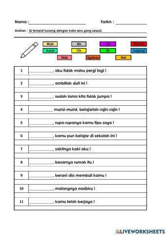 Tatabahasa : Kata Seru