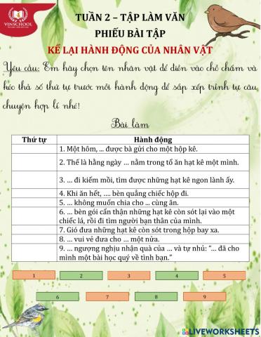 Tuần 2-TLV-Kể lại hành động của nhân vật-PBT chung