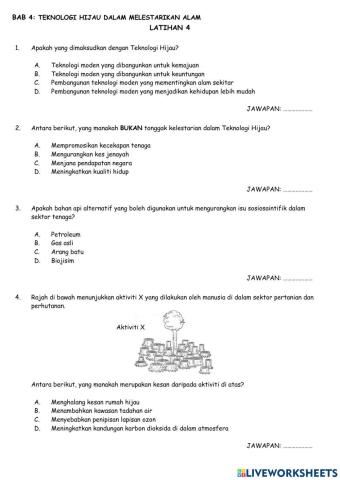 Teknologi hijau dalam melestarikan alam sekitar