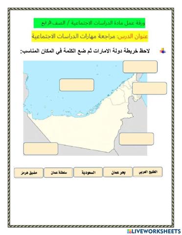 مراجعة مهارة الخريطة