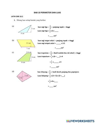 Bab 10 perimeter dan luas