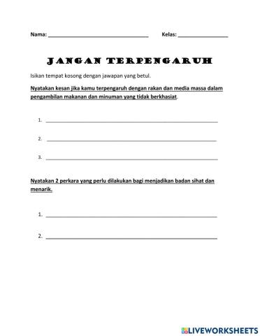 Jangan terpengaruh